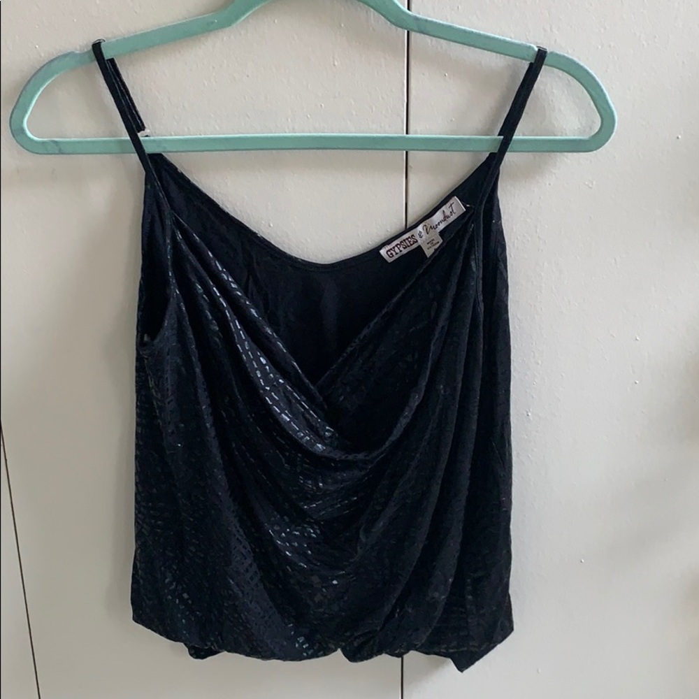Flirty Textured Spaghetti Strap Top